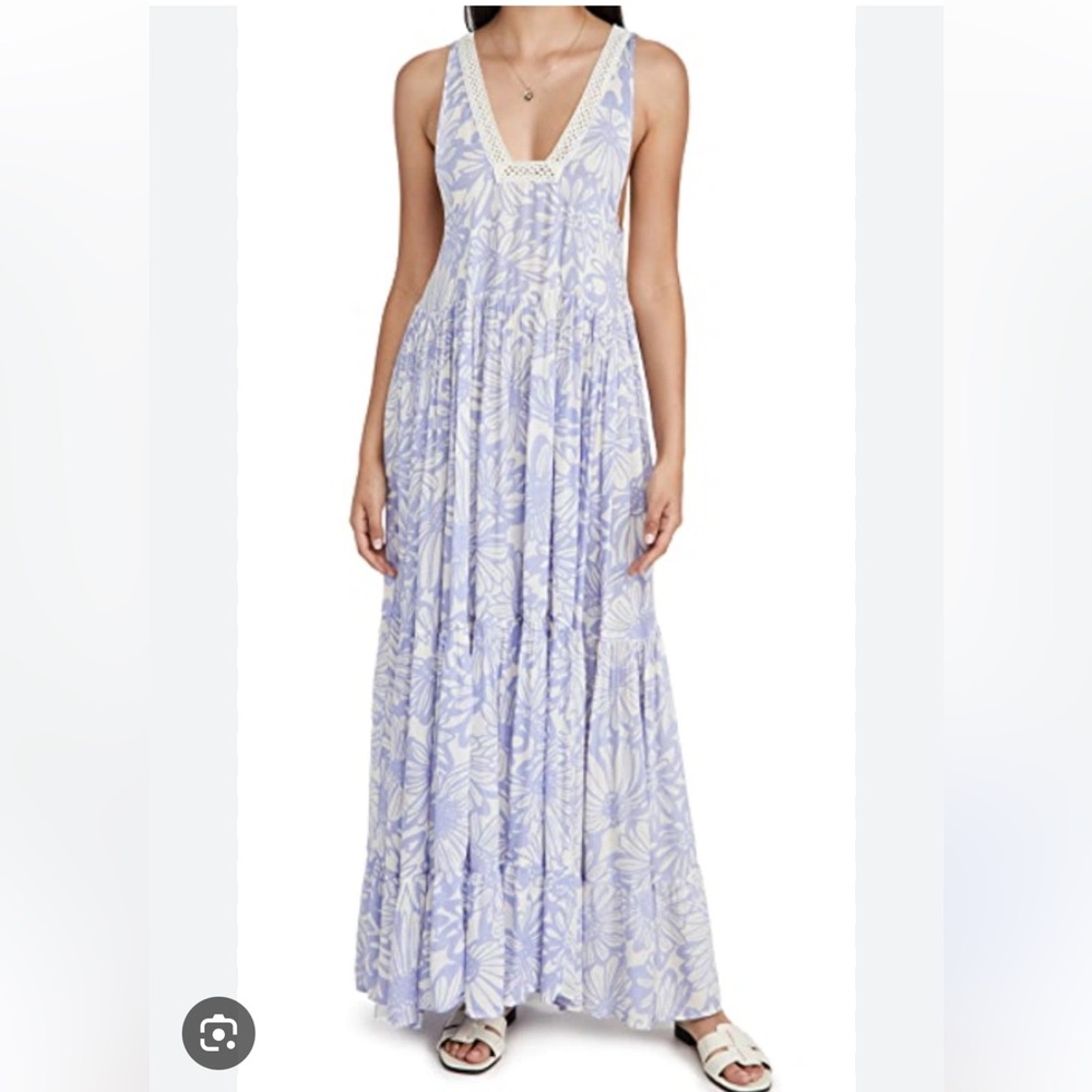 Free People Tiers for You Blue White NWOT